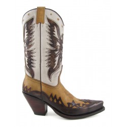 Stivale Sendra 6907 Denver Canela Nobuk Mostaza Manchado