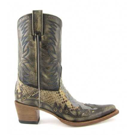 Stivale Sendra 5816 Python Fantasia Italia Denver 088 Hueso
