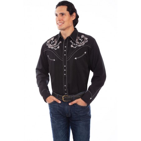 Camicia Scully Leather P-910BLK