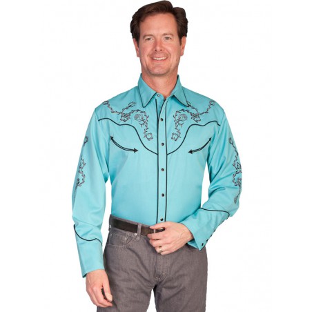 Camicia Scully Leather P-827TUR