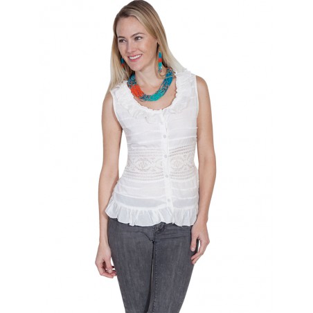 Camicia Scully Leather PSL-135 WHT
