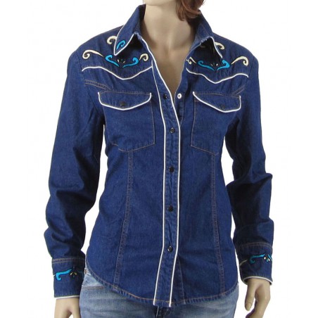 Camicia Black Foot Blo Wash Embroidered