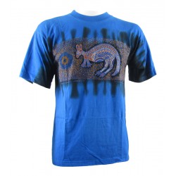 Indigenous Dreamings T-shirt -  Warrior Dreaming Blue