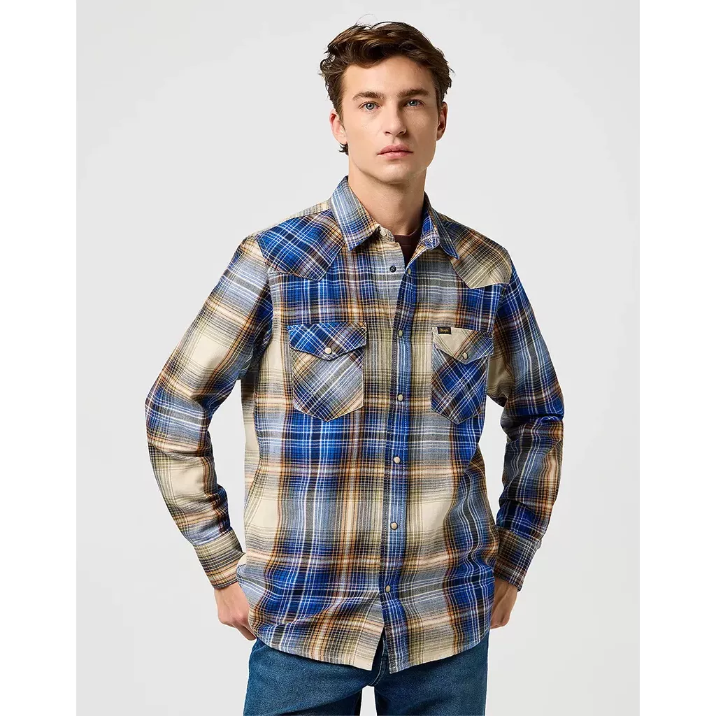 Regular Western Indigo Shirt Regular Western Indigo Shirt