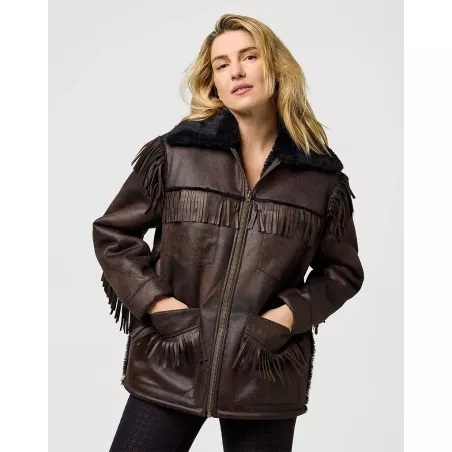 Relaxed Fringe Wrange Jacket
