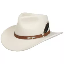 Cappello Stetson 2798122 White Western Woolfelt