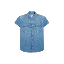 Camicetta Wrangler Western Slim Stylized Hazy Horizon