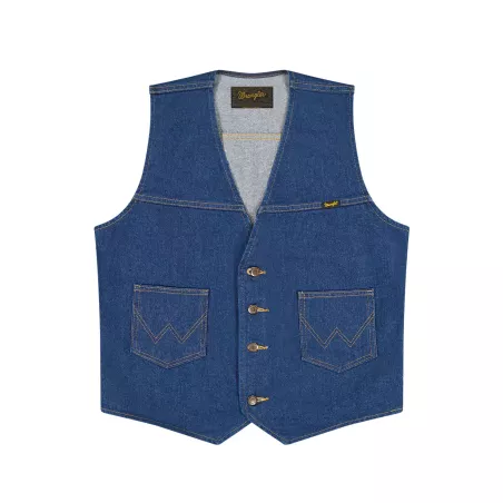 Gilet Wrangler Cowboy Cut Vest Prewashed Indigo
