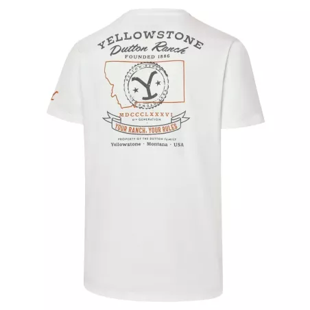 Maglietta Stars and Stripes YELLOWSTONE T-Shirt Your Ranch Your Rules