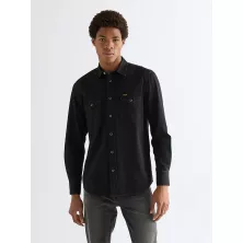 Camicia Wrangler Regular Western Shirt Rinse Black 112378427