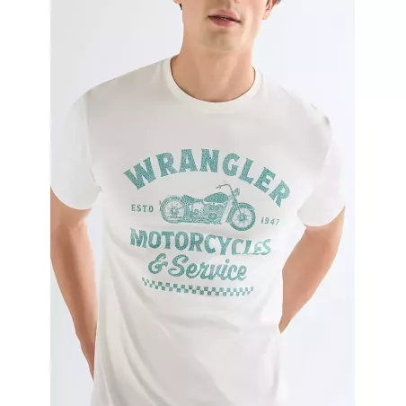 T-shirt Wrangler Americana Tee in  Worn White