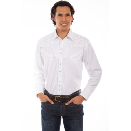 Camicia Scully Leather P-634-WHT