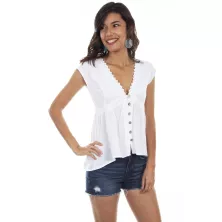 Camicia Scully Leather  PSL-246-WHT