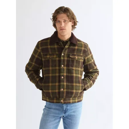 Wrangler Regular Wool Trucker Jacket Olive