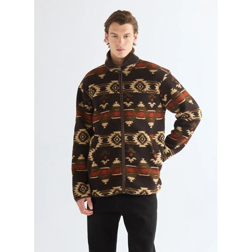 Sherpa Fleece Jacket Aztec Chocolate Torte Sherpa Fleece Jacket Aztec Chocolate Torte