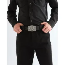 Cintura Wrangler Western Belt Black